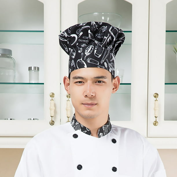 Gorro de Chef ajustable para hombre, gorro elástico para cocinar, Catering,  trabajo, chef, uniforme