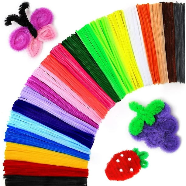 Limpiapipas, limpiapipas para manualidades (200 piezas, 20 multicolores),  limpiapipas de 12 pulgadas de largo en 20 colores.