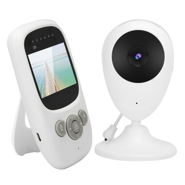 Monitor de bebé con video de pantalla dividida con 2 cámaras y LCD de 4.3  pulgadas, visión nocturna automática, conversación bidireccional, detección