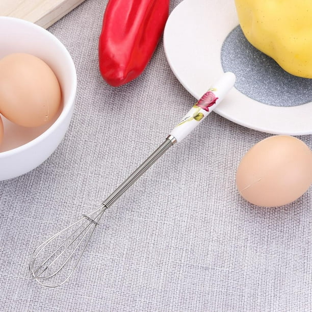 Batidor de huevos Manual con mango de Pp, batidora de huevos de
