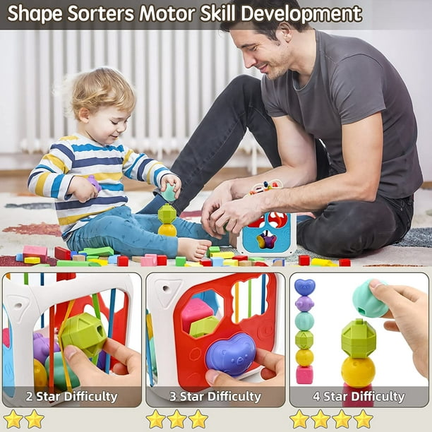 Cubo de actividades para bebés de 6 a 12 meses, juguetes educativos  tempranos para bebés de 6, 12, 18 meses, centro de juegos de juguetes para  bebés