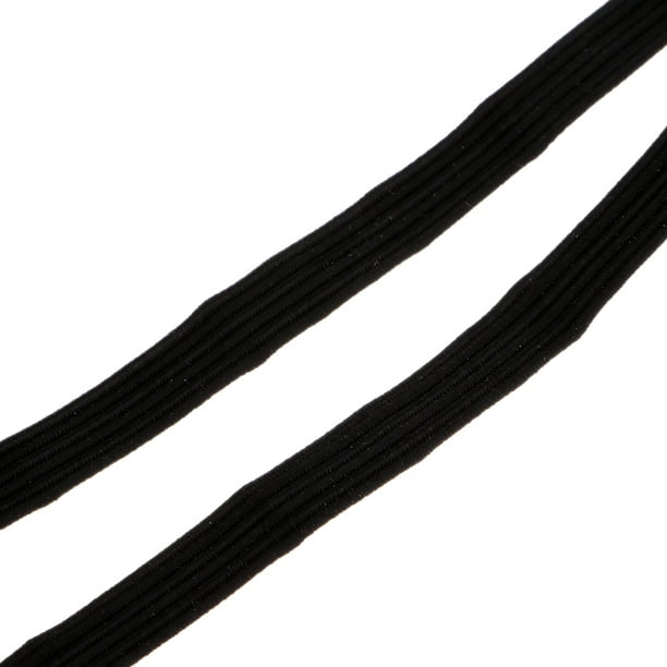  Exceart 1 carrete elástico de costura, cordón elástico blanco,  banda elástica de punto, banda elástica, cordón para las orejas, cubrebocas  negros de repuesto, aretes de banda elástica para estirar : Arte
