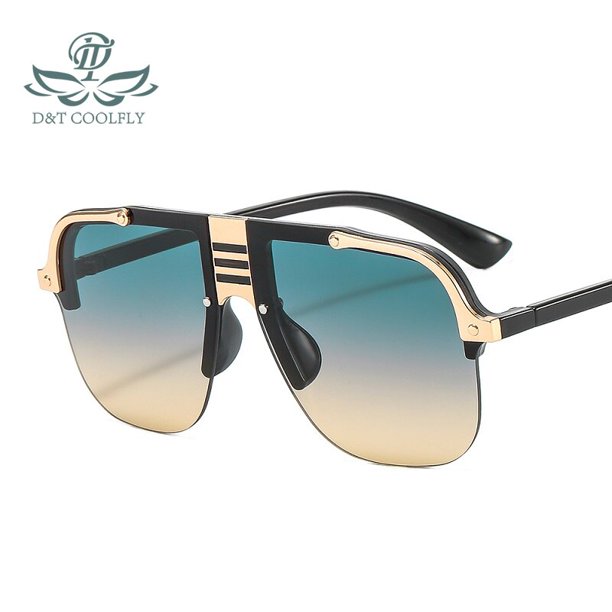 D & T-gafas de sol a la moda para hombre y mujer, lentes con gradientes de  protección, marco de aleación de Metal, tendencia de marca de lujo,  diseñador, UV400, 2021 Fivean unisex