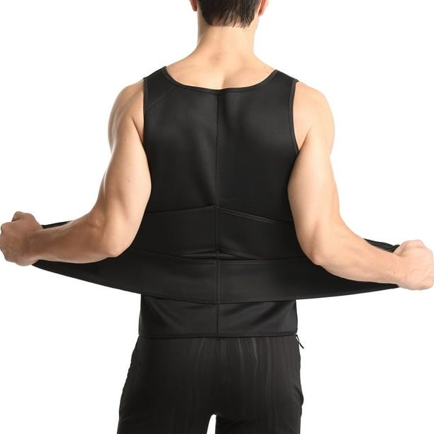 Guardurnaity Chaleco moldeador de cuerpo para hombre, entrenador de  cintura, camiseta de sudor con d Guardurnaity CE000202-06