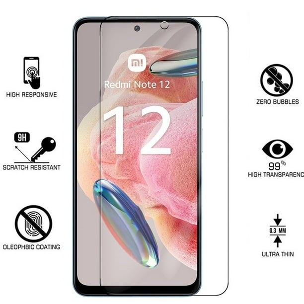2 En 1 Para Xiaomi Redmi Note 12 4G Global 12C 11A 10C 9A 10A 10 Funda De  Vidrio Templado Protectores De Pantalla De Lente De Cámara Película  Protectora