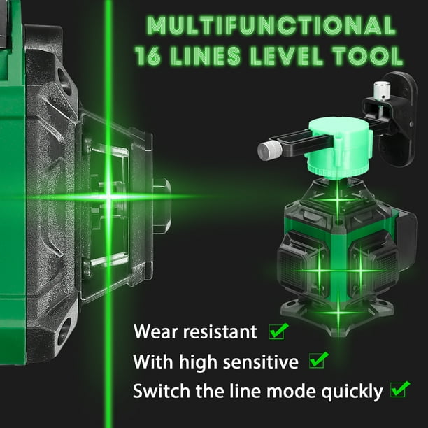 Nivel láser 16 líneas 4D línea verde Makita a control remoto con