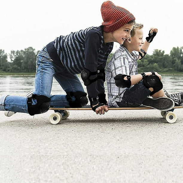 GIEMIT Rodilleras para niños de 3 a 7 años para niños y niñas, juego de  seguridad 6 en 1 con protector de muñeca para patinaje, ciclismo, scooter
