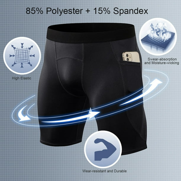 Pack de 3 pantalones cortos deportivos para hombre ropa interior