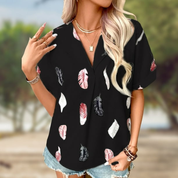 Camisas De Mujer Blusa de mujer de verano transpirable con botones