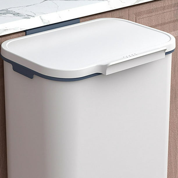 Sooyee Cubo de compost de cocina de 3.2 galones para encimera o debajo del  fregadero, cubo de basura pequeño colgante con tapa para armario, baño