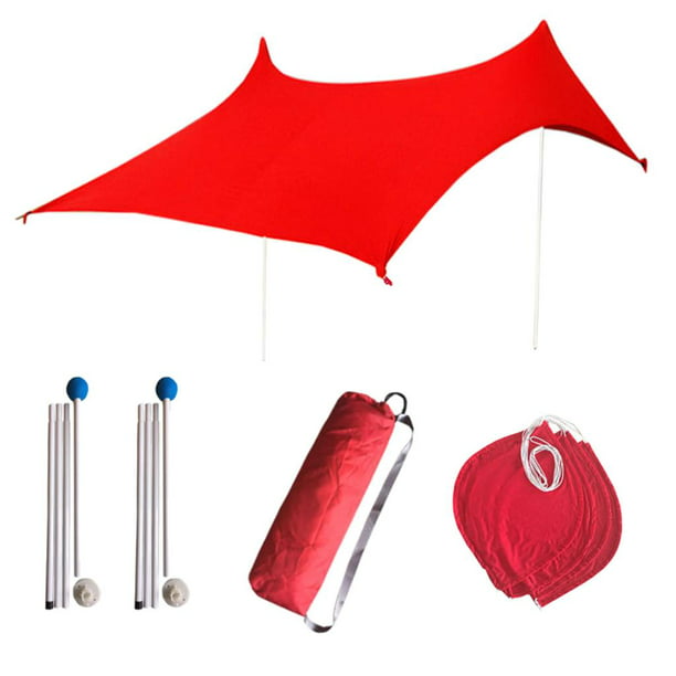  Tailbrella Toldo de enganche rojo para puerta trasera para  camión, SUV, tiendas de campaña grandes resistentes al agua de 9 pies para  acampar al aire libre, playa, viajes, caza. Paraguas EZ