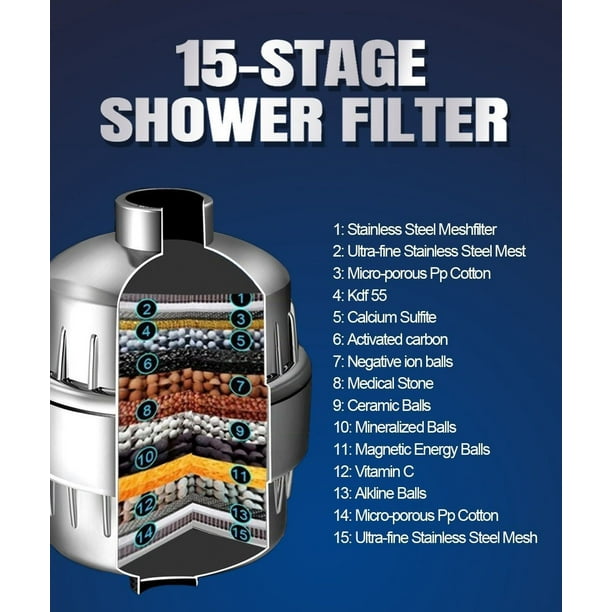 Filtro de ducha antical de 15 niveles con - filtro de ducha de