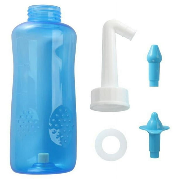 Garneck Limpiador de lavado de nariz Neti Pot 16.9 fl oz Botella de lavado  nasal Olla de limpieza nasal Olla de lavado sinusal Irrigador de lavado de