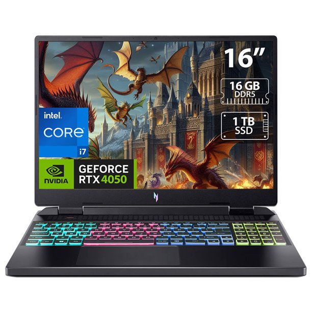 Portátil Gamer Acer Nitro | Geforce RTX 4050 | Intel Core i5 | 16GB de RAM  | 1TB SSD de Almacenamiento | Windows 11 | Pantalla 16 pulgadas 