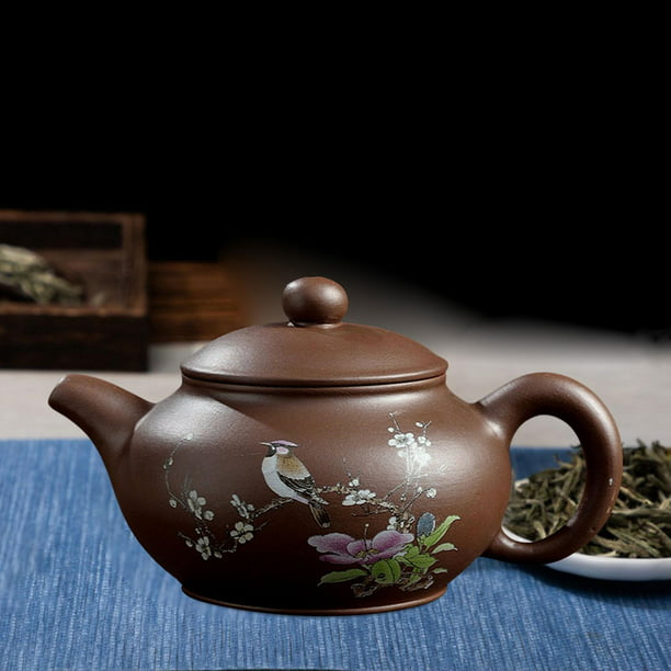 Tetera de cerámica china de una sola olla todo hecho a mano tetera de  cerámica tamaño cuchillo juego de té, verde malaquita
