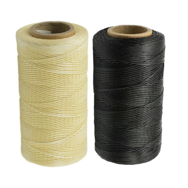  Cuerda de hilo encerado de cuero de 3 rollos duradera para  hacer manualidades, herramientas de manualidades, joyería y hilo de costura  : Arte y Manualidades