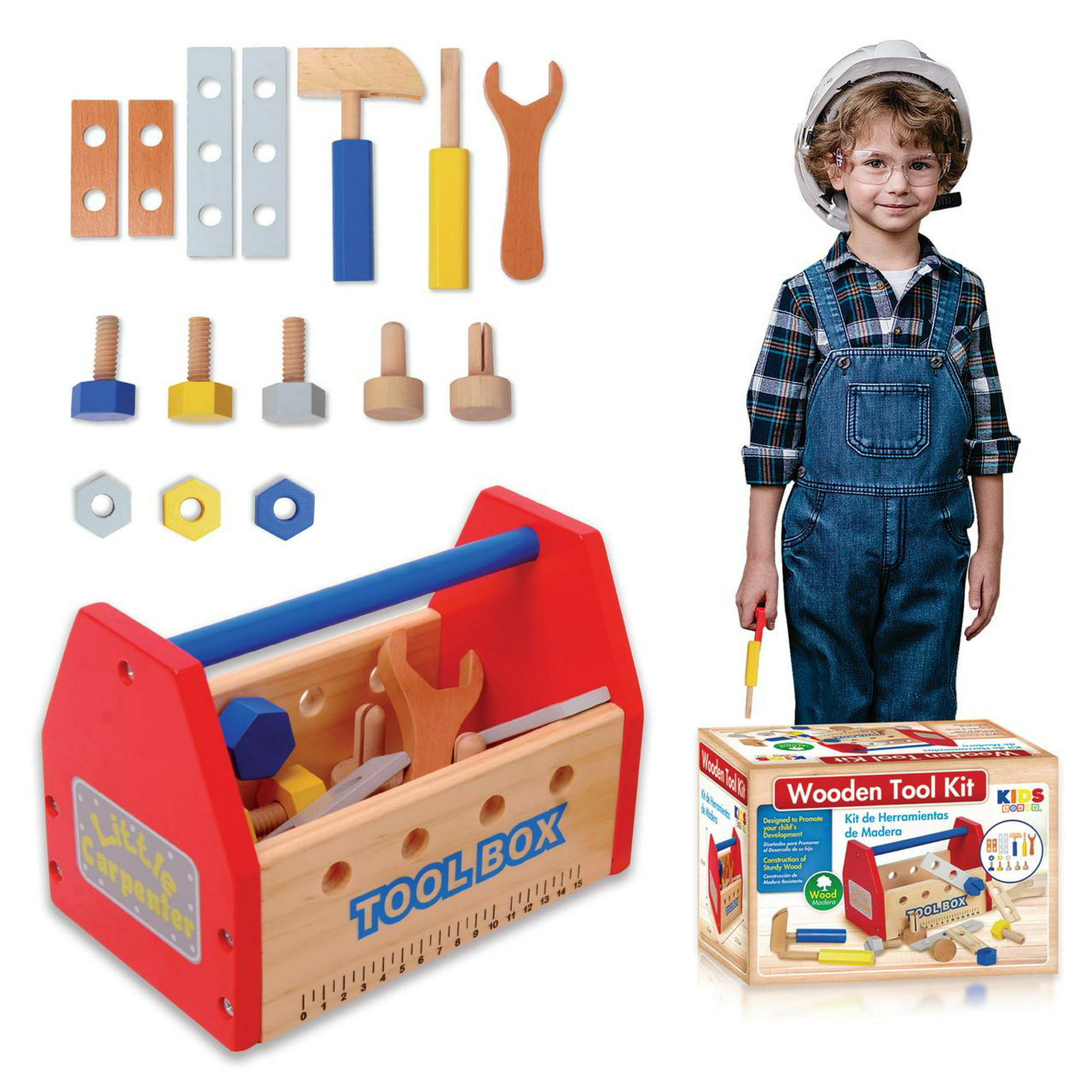 Caja herramientas juguete madera KIDS HUB - COCOLISO