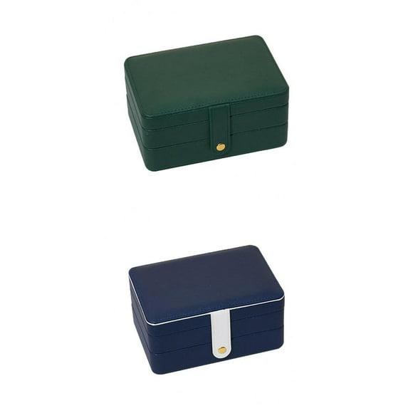 2pcs portable jewelry boxes necklace rings storage case holder large chic salvador caja de almacenamiento de joyas