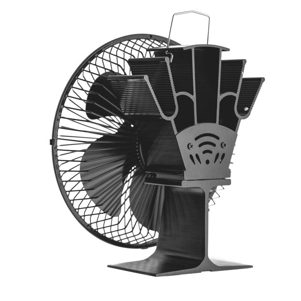 Ventilador de chimenea de energía térmica, 6 que circulan aire caliente,  quemador de leña / leña silencioso, ventilador de estufa de leña para -  gris Soledad Ventilador de chimenea