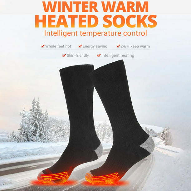 Calcetines calefactables eléctricos de invierno, térmicos y cálidos,  recargables