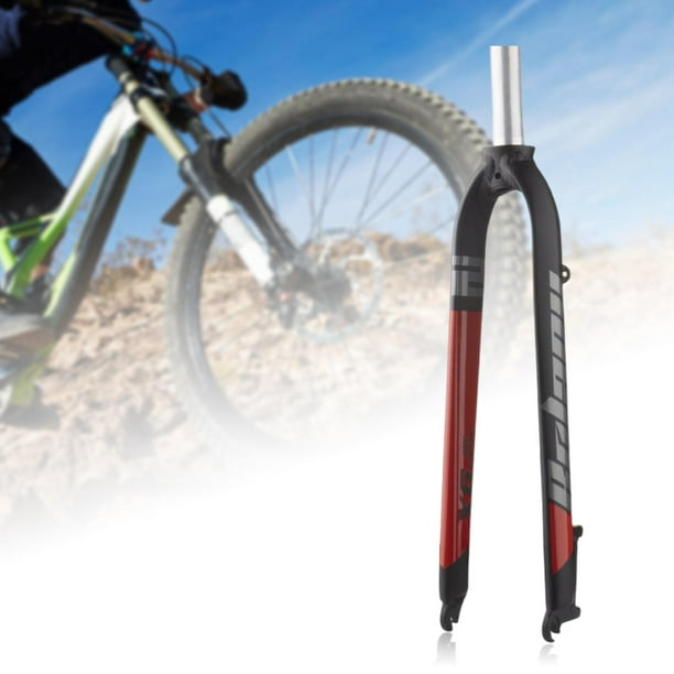 Horquilla rígida de fibra de carbono para bicicleta de montaña, 26  pulgadas, 27.5 pulgadas, 29 pulgadas, freno de disco de horquilla rígida  MTB