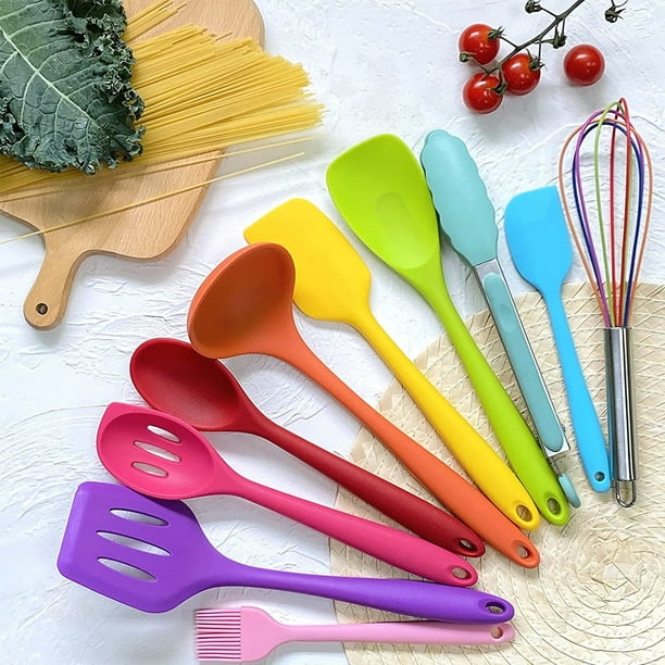 Juego de utensilios de cocina de silicona para cocinar, juego de utensilios  de cocina coloridos con Vhermosa WRHS-63