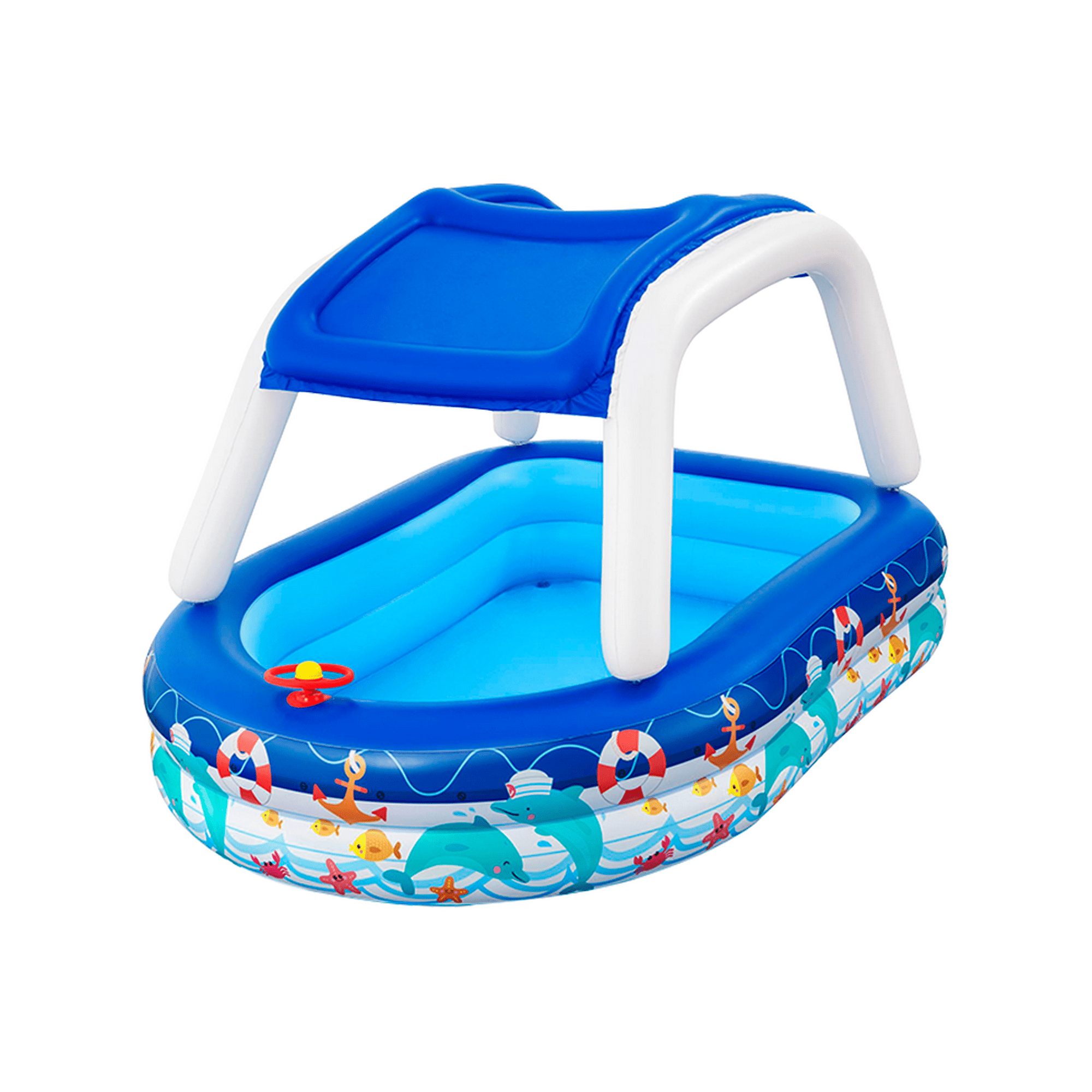 Alberca inflable infantil tipo bote techado bestway plástico pvc resistente 132 cm