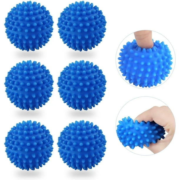 EX Bolas para lavadora, bolas para secadora, reutilizables, para limpieza de  ropa, azul, paquete de 6 brillar Electrónica