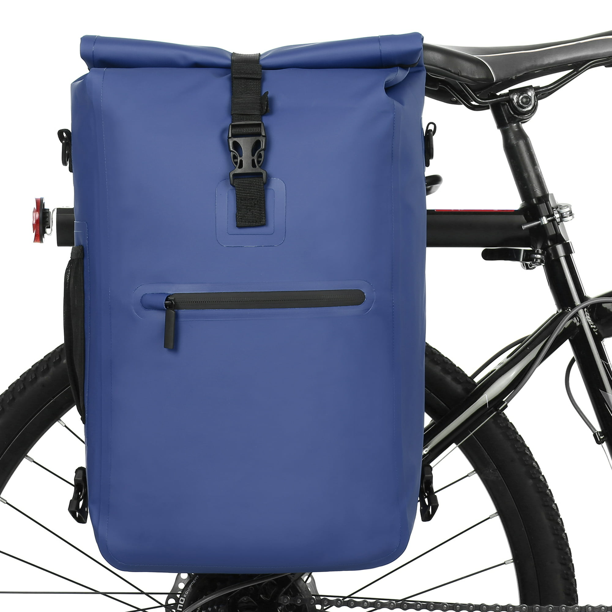 ROCKBROS Bolsa de asiento de bicicleta, bolsa de sillín de bicicleta con  luz LED, bolsa de bicicleta debajo del asiento, bolsa de almacenamiento de