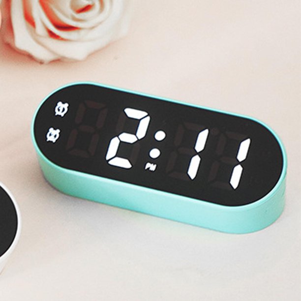 Despertador digital electrónico Mesa Pantalla Dimmer Snooze Calendar Negro  Soledad Despertador digital