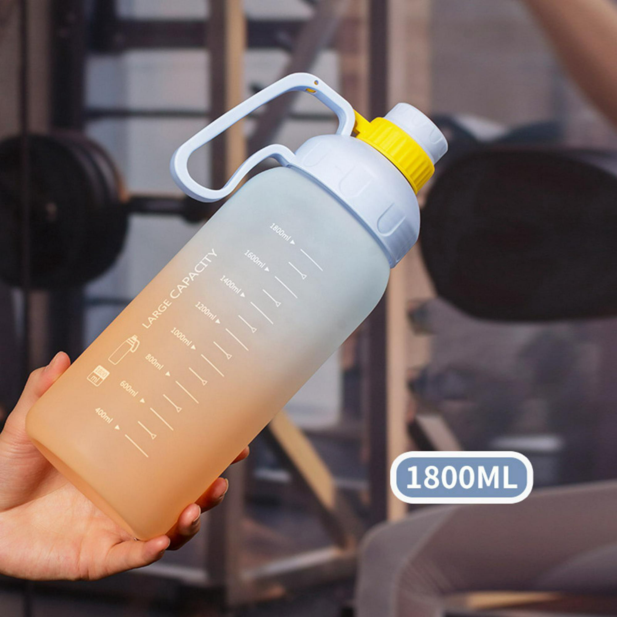 Botella Gimnasio Plástica Con Asa Para Agua 1600ml