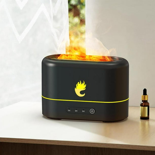 Humidificador de llama y difusor de aceite con 4 botellas de aceite  esencial | Humidificador para dormitorio de niños, humidificador de bebé