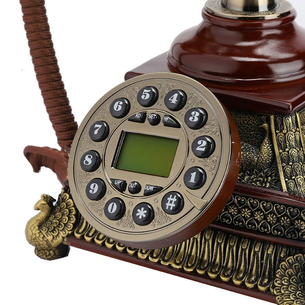 Teléfono Vintage, Teléfono Antiguo Retro Vintage Teléfono Antiguo Retro  Teléfono Fijo Vintage Multifuncional