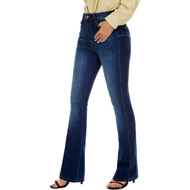 Pantalones Acampanados De Alta Cintura Para Mujer Jeans Rectos Pantalones  De Mezclilla Casual Para Mujer Pantalones De Relleno De Talla Grande Jeans  De Mujer Jeans Delgados De 20,55 €