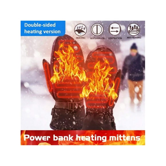 full finger heating gloves with touchscreen waterproofwindproof for men  women heated mittens for winter sportsskiing