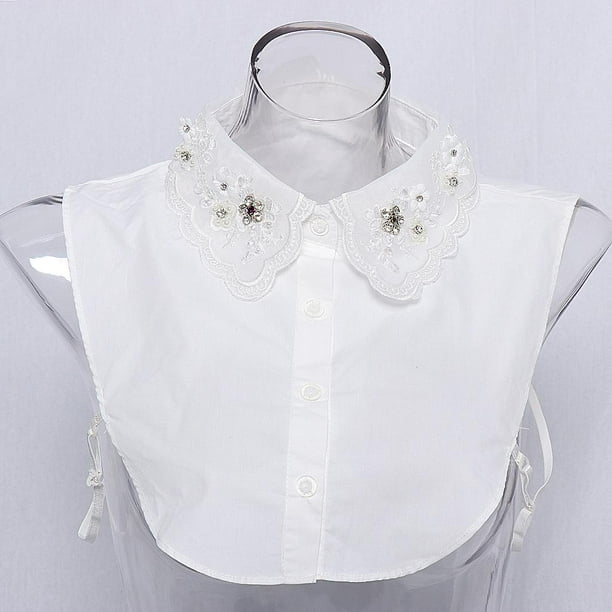 Comprar Cuellos de mujer bordados Collar de muñeca desmontable encaje cuello  falso blusa con lazo accesorios de la camisa