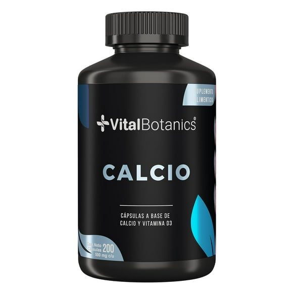 calcio  vitamina d3 con 200 capsulas  vitalbotanics vitalbotanics vtlcalcio200