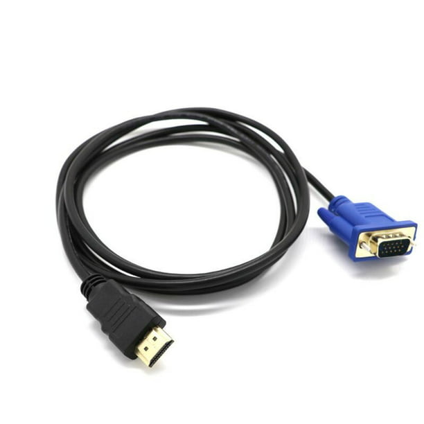Cable adaptador de HDMI a VGA Adaptador de VGA a HDMI D-SUB a monitor HDMI  Adaptador de 15 pines a HDMI Macho a VGA Conector macho Cable Transmisor  Transmisión unidireccional para computadora