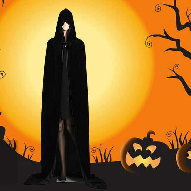 Capa medieval con capucha unisex para adultos, disfraces de Halloween para  mujer, disfraces de cosplay, vestido de fiesta de Halloween (color marrón