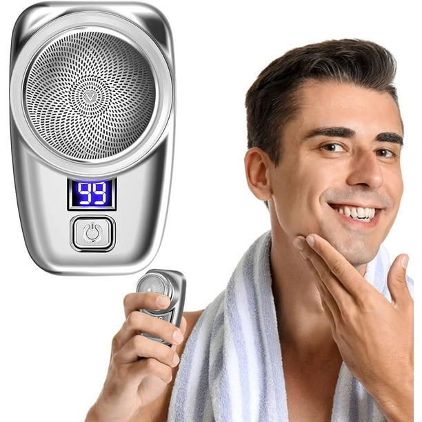 Mini afeitadora eléctrica portátil, afeitadora eléctrica portátil de  bolsillo, mini afeitadora eléctrica mágica USB para hombres, afeitadora  eléctrica