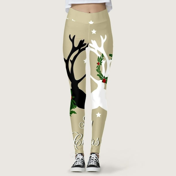 Gibobby Mallas Termicas Afelpadas Mujer Mujer Impresión digital 3D Navidad  Leggings Pantalones para Gibobby