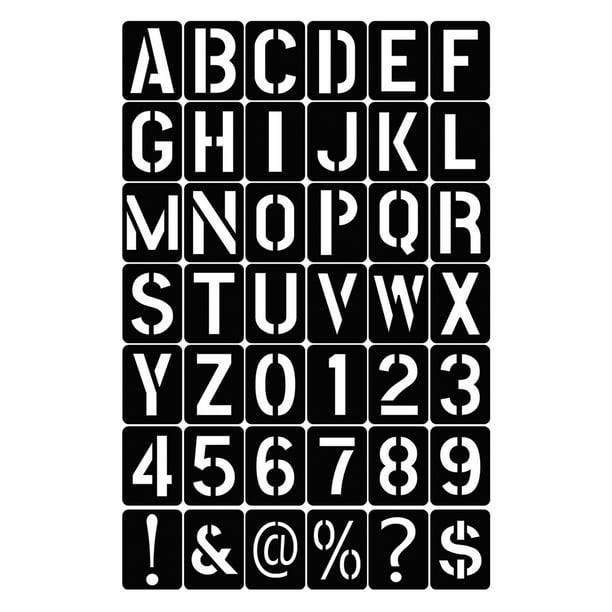 42 plantillas de plantillas de letras y números, plantillas de alfabeto  reutilizables y lav MABOTO Plantilla