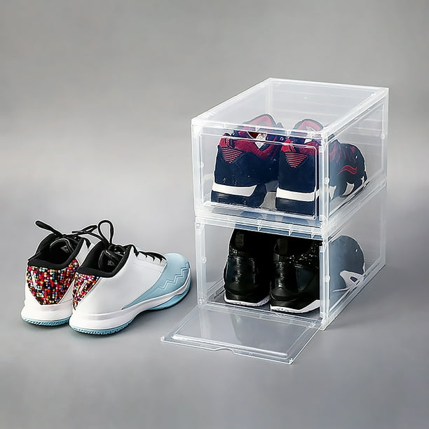 Caja de zapatos apilable, caja de zapatos transparente caja de