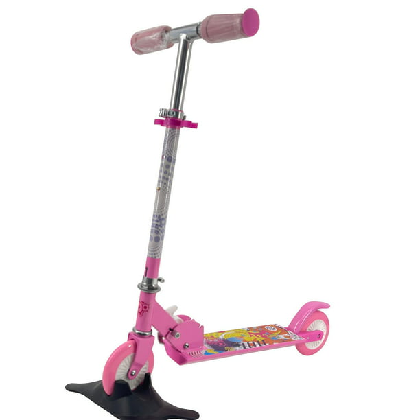 Scooter monopatín plegable para niños y niñas con diseño divertido rosa  Unitalla Fuxion Toys Scooter Plegable