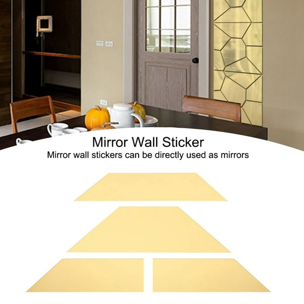 Comprar Espejo acrílico autoadhesivo, pegatina de pared, azulejos de espejo  para el hogar sin marco sobre la puerta