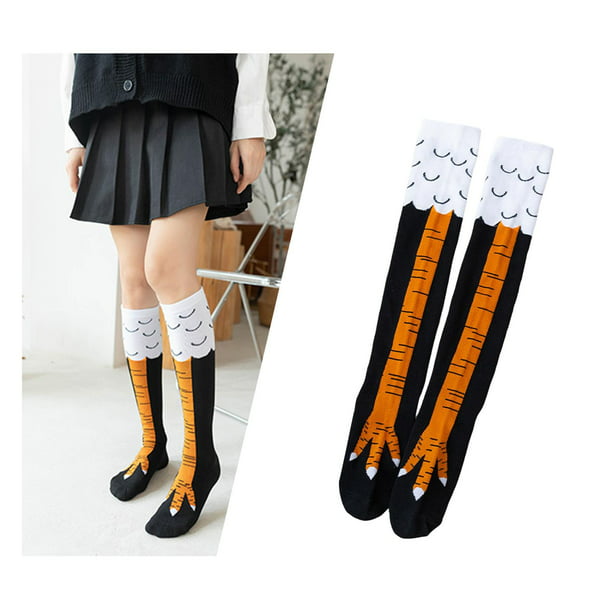 Calcetines creativos con , patrón de pata de Animal, calcetines modernos  hasta el muslo 45cm Colcomx Calcetines largos de moda