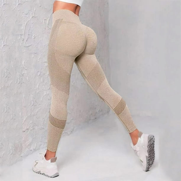 Gibobby Pantalones dama Yoga deportes color cadera levantamiento fitness  mujer cintura alta pantalon Gibobby