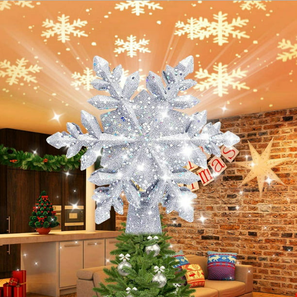 Suavemente Generosidad Arbitraje Árbol de Navidad estrella, lámpara de proyector de copo de nieve LED,  estrella de árbol de Navidad i JAMW Sencillez | Walmart en línea