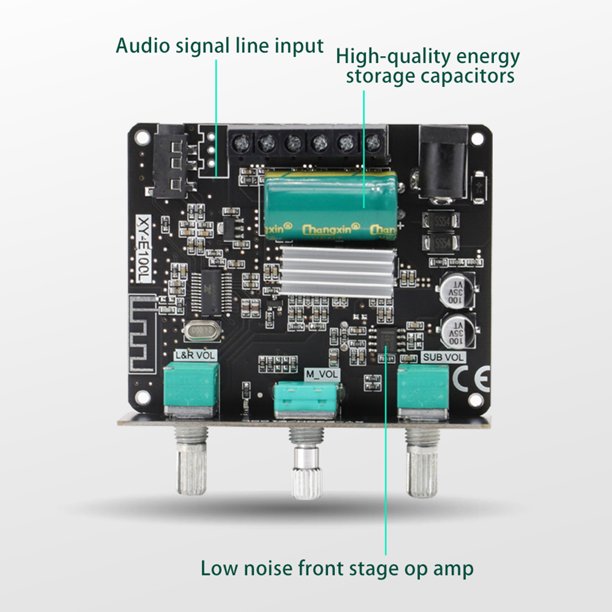 Módulo amplificador de potencia de audio digital, módulo de placa de  amplificador de audio estéreo 500mV 5.1 Control de aplicación 2.1 Canal de  sonido