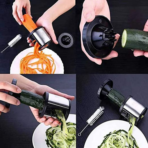 Espiralizador de verduras - 4 cuchillas reemplazables - Acero